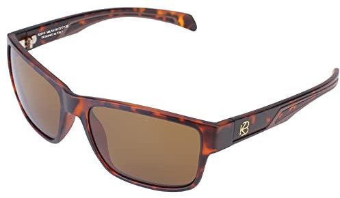 BUNVICK Gafas de Sol Genuinas de Vidrio Polarizadas de Alta Definición Hombres y Mujeres, Diseño Italiano Anti-reflejo UV400 Lentes de Vidrio Verdadero Corning(6201D Milan Brown)
