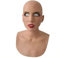 Giftik Realistische 3D-Maske für junge Frauen, Film- und Fernsehschauspieler, kahle Schönheit, Latex-Kopfbedeckung, Cosplay, lustige, realistische Kopfbedeckung, Requisite, Kostümparty (E)