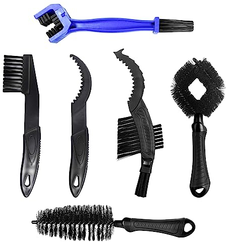 SVUPUE 6 Pieces Bike Cleaning Tools Set, Bike Cleaning Tools Kits, Bike Cleaning Brush Kit, for Bicycle Chain, Crank, Tyre and Chainring