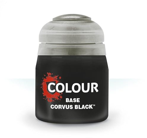 CITADEL Games Workshop Corvus Black Paint - Wh Colour - Base Model Paint - 12ml