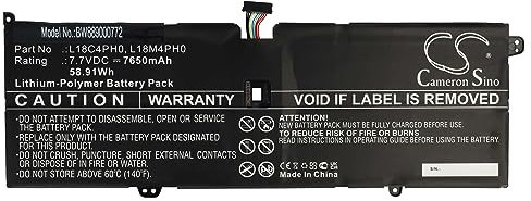 vhbw Akku kompatibel mit Lenovo Yoga C940-14IIL 81Q9001JAU, C940-14IIL 81Q9001LMX Notebook (7650 mAh, 7,7 V, Li-Polymer)