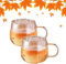 Tasse Citrouille d'Halloween, Tasses à Café en Verre Halloween Citrouille Tasse en Verre avec Poignée Boissons Clair Drôle d'Automne Tasse à Café pour Halloween Thanksgiving Noël (Orange)