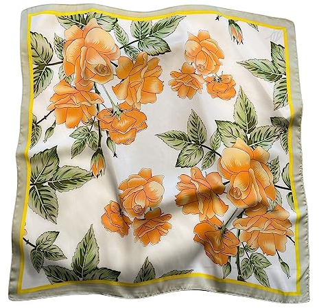 prinfantasy Quadratisch Damen Satin Tuch für Haare - Schal Leicht Seidenschal Sommer für Abendkleid Brautkleider 070317