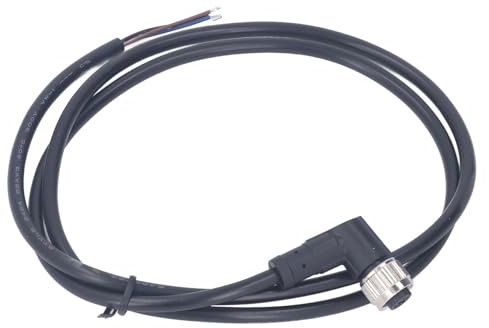 M12 Electrical Cable 250V Aviation Cable 4 Pin Right Angle 4A for Devices