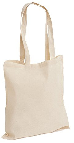 D&H CLOTHING UK Pack of 50 Premium Plain Natural Cotton Shopping Tote Bags Eco Friendly Shoppers Ideal For Printing And Decorating