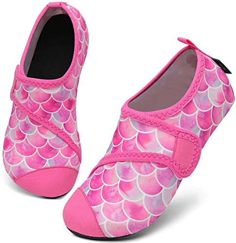 SAGUARO Kinder Badeschuhe Wasserschuhe Jungen Mädchen Schwimmschuhe Strandschuhe Kleinkind rutschfest Barfußschuhe, Touch X, Rot, 32/33 EU