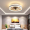 AHWEKR Led Ceiling Fans with Lights Reversible Remote, 6 Speeds Modern Bedroom Fan Ceiling Light Quiet Φ40cm Dimmable Small Ceiling Fan Light for Living Room,White