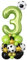 40 Inch Number 3 Balloon Green Football Number Foil Balloons Giant Number Three Balloon Tower Set for Boys 3rd Birthday Party Helium Latex Digital Balloons Stack Decor for Soccer Lover World Sport
