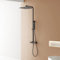 Columna Ducha Termostática Negra, YOOZENA Conjunto de ducha con Grifo Termostatico,Ducha Lluvia 25x25cm, Alcachofa de Ducha con Manguera, Regulable en acero inoxidable Negro Mate Cuadrada
