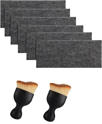 OMIGA 6 Piezas Nano Sparkle Cloth y 2 de Brocha Limpieza Coche Nano Sparkle Paño para Eliminar Arañazos Coche Limpieza de Superficies Nanosparkle Paño Quita Ralladuras