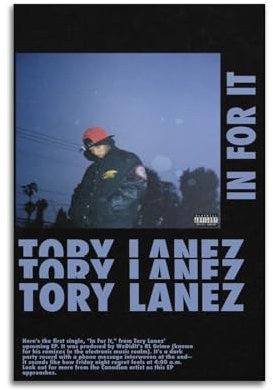 Tory Lanez Raumposter, berühmte Film- und Fernsehfiguren, Pop-Musikfiguren, Poster, Dekoration, Leinwand, Kunstdekoration, Druck, Signaturfoto, Wohnzimmer, Heimdekoration, 30 x 45 cm, ungerahmter Stil