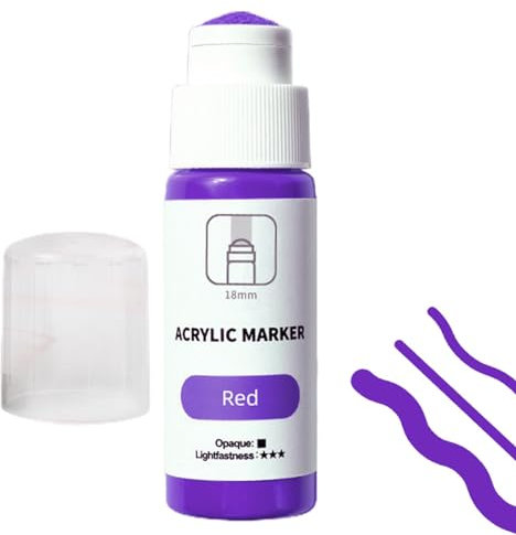 Sollee Graffiti Paint Pens | 18mm Tip Acrylic Marker Water-Based,Permanent Waterproof Mop Graffiti Marker 60ml for Murals, Canvas, Metal, Glass, Paper