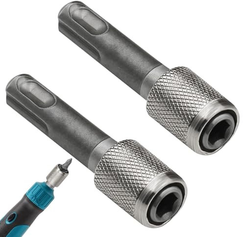2 Pezzi SDS Plus Adattatore portapunte 6,35mm (1/4'') Adattatore per Punta da Trapano SDS per Convertitore a Codolo Esagonale Adattatore Accessori per Trapano Porta Inserti