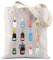 JTOUK Tragetasche mit Champagnermotiv, Geschenk für Junggesellinnenabschiede, alkoholarm, funkelnder Champagner, Geschenk, Freund, Einweihungsgeschenk, Moet Tote EU, 13.78 inch x 15.75 inch, Large