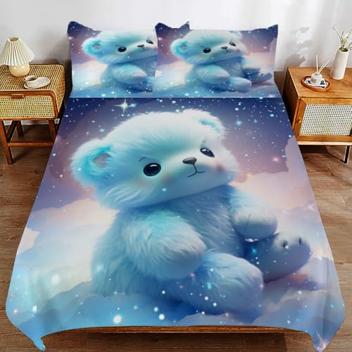 ZHDEDSP 3D Bettwäsche Set mit Tiermotiv, Mikrofaser, Bettbezug 220x240 cm, Kissenbezug 80x80 cm