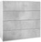 Vladon Kommode hängend Pavos V3, Sideboard mit 4 Schubladen Weiß matt/Beton Oxid Optik (76 x 76 x 35 cm)