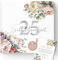 Trendanchor Persönliches Gästebuch zum 25. Hochzeitstag - Geschenk-Ideen für Eltern oder Freunde, Hochzeits-Deko - Blanko ohne Fragen zum Ausfüllen 72 Seiten (25 Silberhochzeit/Pfingstrosen, 21x21cm)