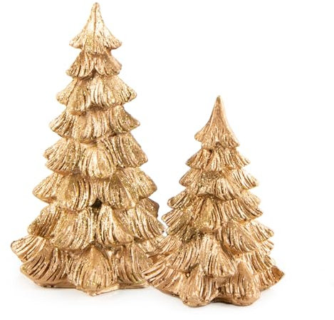 Logbuch-Verlag Set di 2 piccoli alberi di Natale, decorazione natalizia, 8,5 – 12,5 cm