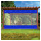 Tenda trasparente impermeabile per esterni, con occhielli, anti strappo, antiruggine, per balcone, garage, 4 x 5 m