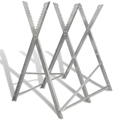 BOWEKAM Home & Garden-Foldable Galvanized Saw Horse for Woodworking-Furniture Choice