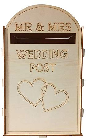 Wedding Card Box, Vintage Box Wooden Mailbox Small Mailbox Wedding Supplies