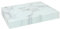 Harbour Housewares Rectangle Glass Placemats - 40cm x 30cm - Marble - 6x Tempered Heat-Resistant Non-Slip Rectangle Indoor Outdoor Home Kitchen Dining Table Dinner Plate Place Mat Mats Set
