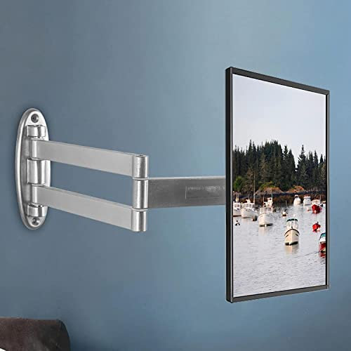 Multifunction TV Wall Mount Bracket for Most 12-24 Inch TVs Monitors, Swivel and Tilt TV Mount Up to 10kg/22lbs, Max VESA 100x100mm, Silver TV Mount TV Stand