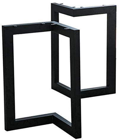 Set mit 2 robusten, 71,1 cm großen, rustikalen Metall-Tischbeinen für DIY-Bank, Couchtisch und Bartisch, 408 kg Kapazität, Schwarz