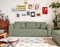 Topaze - 3-Sitzer Sofa - schlaffunktion und Bettkasten - aus Cord Salbeigrün