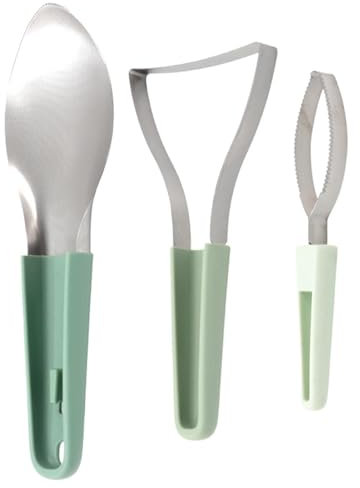 Raypontia 3-teiliges Set Mangoschneider -24Cm Peelerz Mango Splitter, Mangoschneider Aus Stainless Steel, Mangoteiler, Slicer Pitter Mango Kernel Entferner,