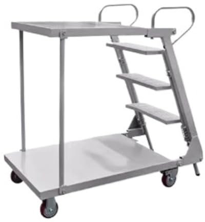 GLigeT Tragbare Leiter Mobiler Lastenaufzug for den Haushalt, abnehmbare Kletterplattform, Kletterfahrzeug for Supermarktregallager Klappleiter
