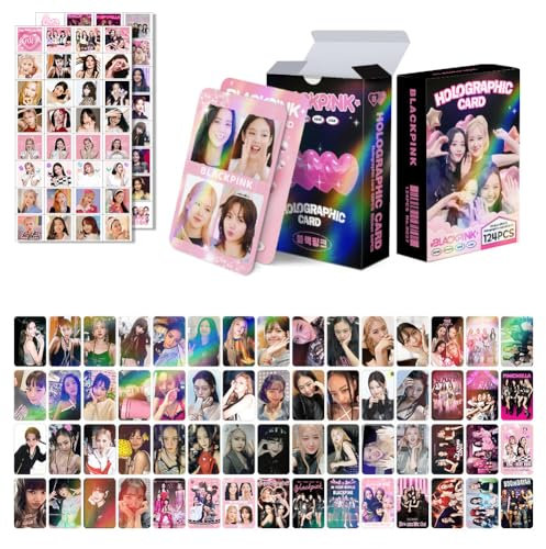 124PCS Kpop BP Karten,Kpop BP HOLOGRAPHIC Fotokarten,BP Album Karten,Kpop BP Merch Mini Fotokarten Set Fans Geschenk