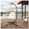 Outdoor Foldable Wicker Egg Chair with Cushion & Headrest Stylish Hanging Swing for Patio Balcony GardenDark Gray & Beige Color Options