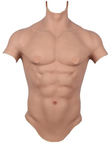 Eleeonora Muskelanzug,Silicone Muscle Suit,Muskelbrust Brustmuskelanzug,Realistische Sixpack KostüM,GefäLschte Realistische Silikon Muskelanzug,Silikon MäNner Muskel Anzug,FüR Halloween