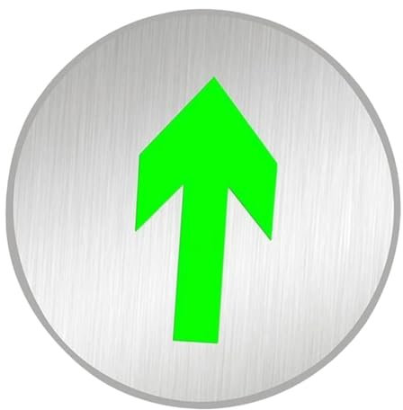 Luxshiny segnale di evacuazione freccia segnali stradali direzionali scale parete Segni di freccia targa in metallo personalizzata pavimento accedere Senso Unico Acciaio inossidabile