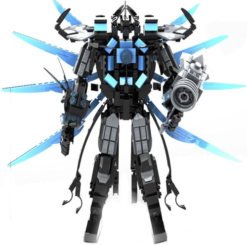 LCTM Skibidi Toilet Titan Building Blocks Toy Cameraman Speakerman Clock TV Man Monitor Action Figure Model Horror Game Multiverse Upgraded Adults Kids Fans Collectible Animation Birthday Gift ﻿ B