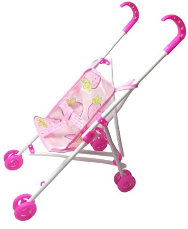 LRXFPIYF Puppenwagen, zusammenklappbar, für Babypuppen, Spielzeug, Rollenspiele, Geburtstagsgeschenk für Mädchen