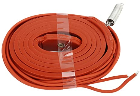Aolidsive Cinta Térmica para Tuberías de Agua de 75 W, Cable Calefactor de Caucho de Silicona, 1000 Mm con Control de Calor de 158 °F para Protección contra Congelación de Tuberías