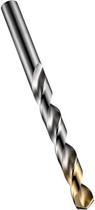 Dormer A002 HSS High Speed Steel Jobber Drill Bit with 118 Degree Tin Tipped Split Point, Pack of 10pcs