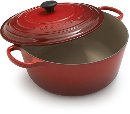 Le Creuset Signature Enameled Cast-Iron Round French (Dutch) Oven, 13-1/4-Quart, Cerise