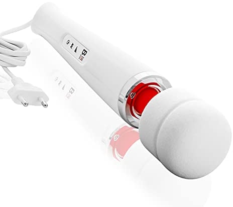 NEU - NACHFOLGER des ORIGINALS von „BuyAndFeelGood“ - Magic Wand Massagestab - JETZT mit EXTRA SPEED-Taste - Aufliege-Vibratoren in Weiß