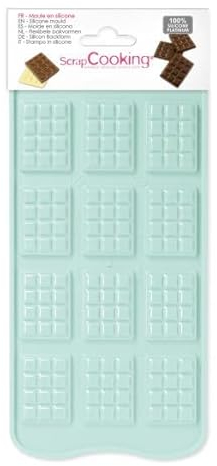 Scrapcooking 6728 - Moule Mini Tablettes Chocolat - Moule Silicone Pâtisserie verte 25 x 11 x 0,3 cm