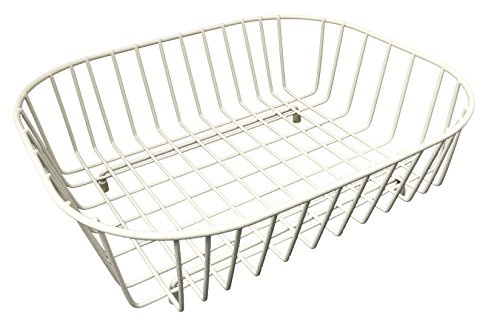 Delfinware 2947 CRM Oval Sink Basket, Metal, Cream, 38 x 33 x 12.5 cm