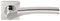 Ultimo Lever Door Handle on Square Rose Satin Nickle/Polished Chrome 3650-SQ