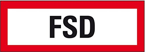 LEMAX® Feuerwehrschild FSD, Kunststoff, 297x105mm