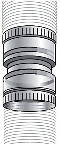 Raccord flexible à flexible Chemilux Condensation B22 - B23 PPTL diamètre 80 Fioul / Gaz Réf. 330081