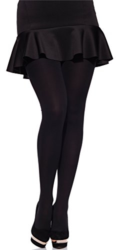 Merry Style Collants Microfibre pour Femmes, Collants Élastiques et Opaques Grandes Tailles MS 162 60 DEN (Noir, XXXXL)