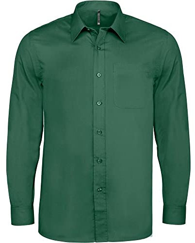 Kariban JOFREY > Chemise Manches Longues - Forest Green, M, Homme