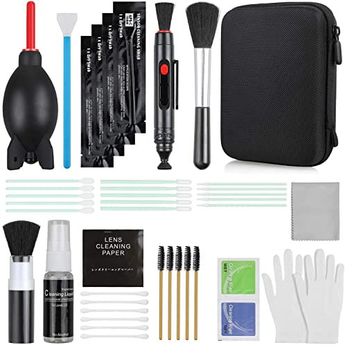 71-in-1 Kit Pulizia Fotocamere Professionale, Incluso Aeratore a Razzo/Panno per Pulizia/Spazzola per Obiettivo, per Fotocamere DSLR, Computer, telefono