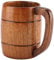 Estink Chope à Bière en Bois, ​Tasse en Bois 8x10.8cm Tasse à Bière Rétro Portable Fait à la Main Tasse à Café avec Poignée pour Bar, Club, Restaurant, Maison